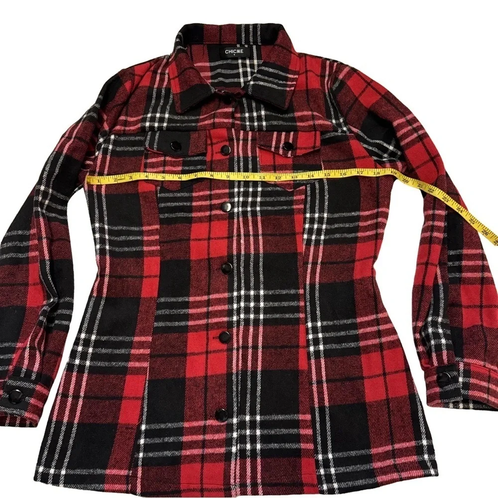 Chic Me Flannel Shirt Shacket Coat Plaid Red
Brushed Flannel Size Small NEW - Picture 9 of 15